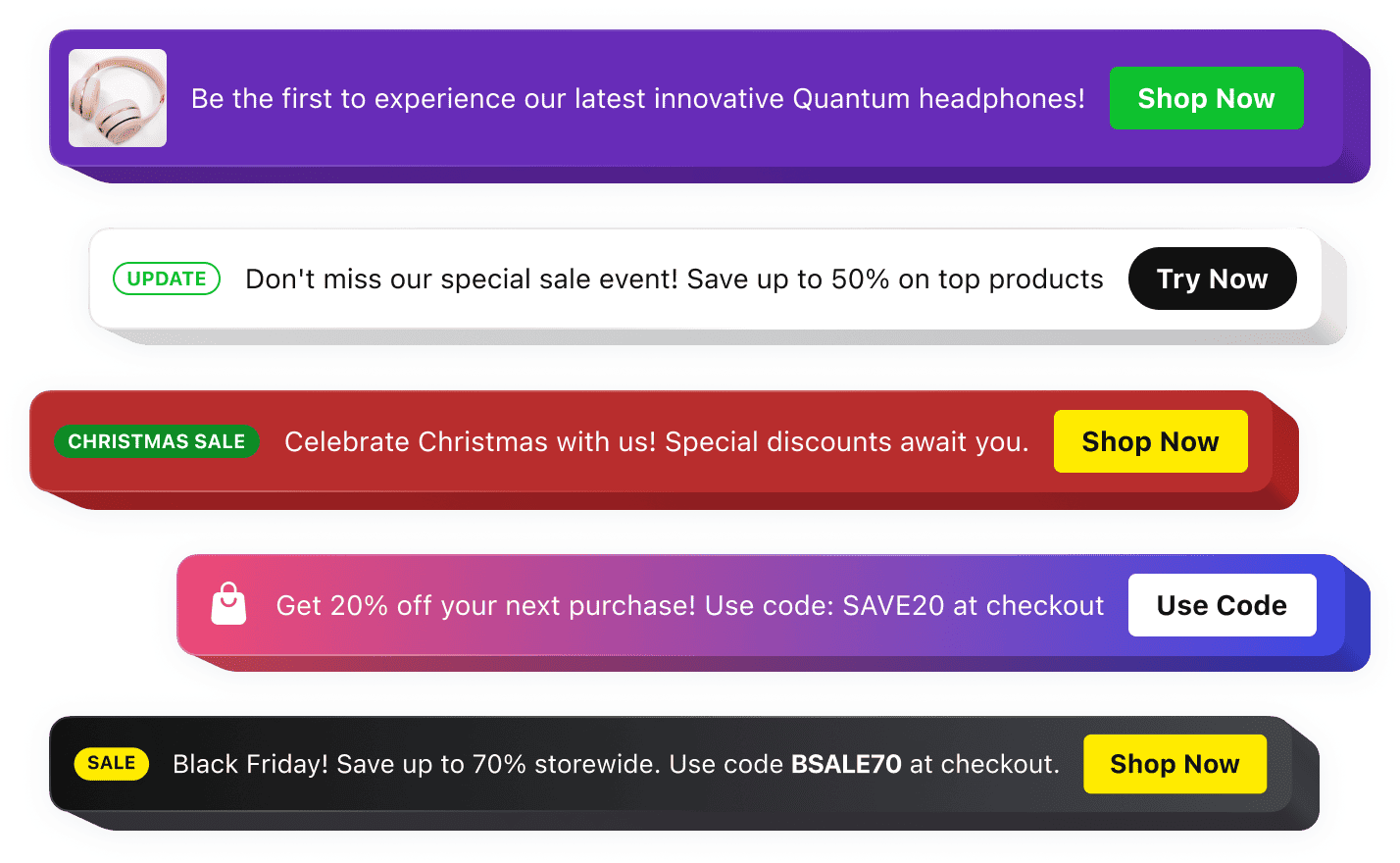 Announcement Bar Widget Dashboard