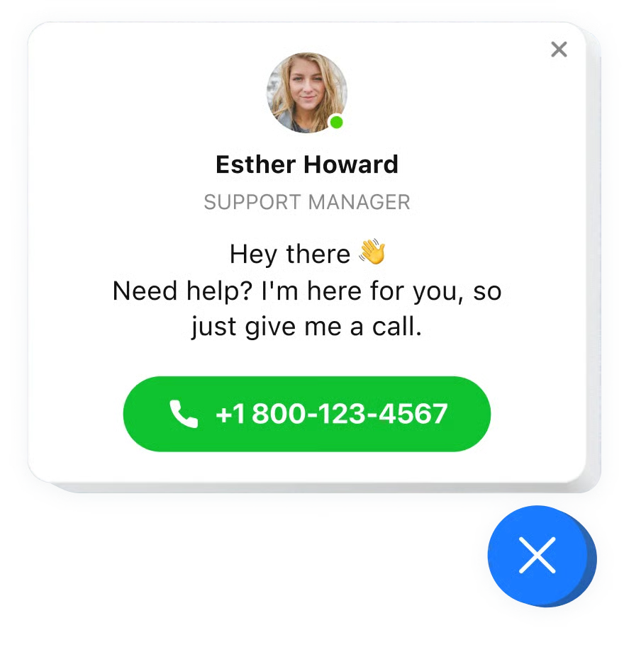 Click to Call Widget Dashboard