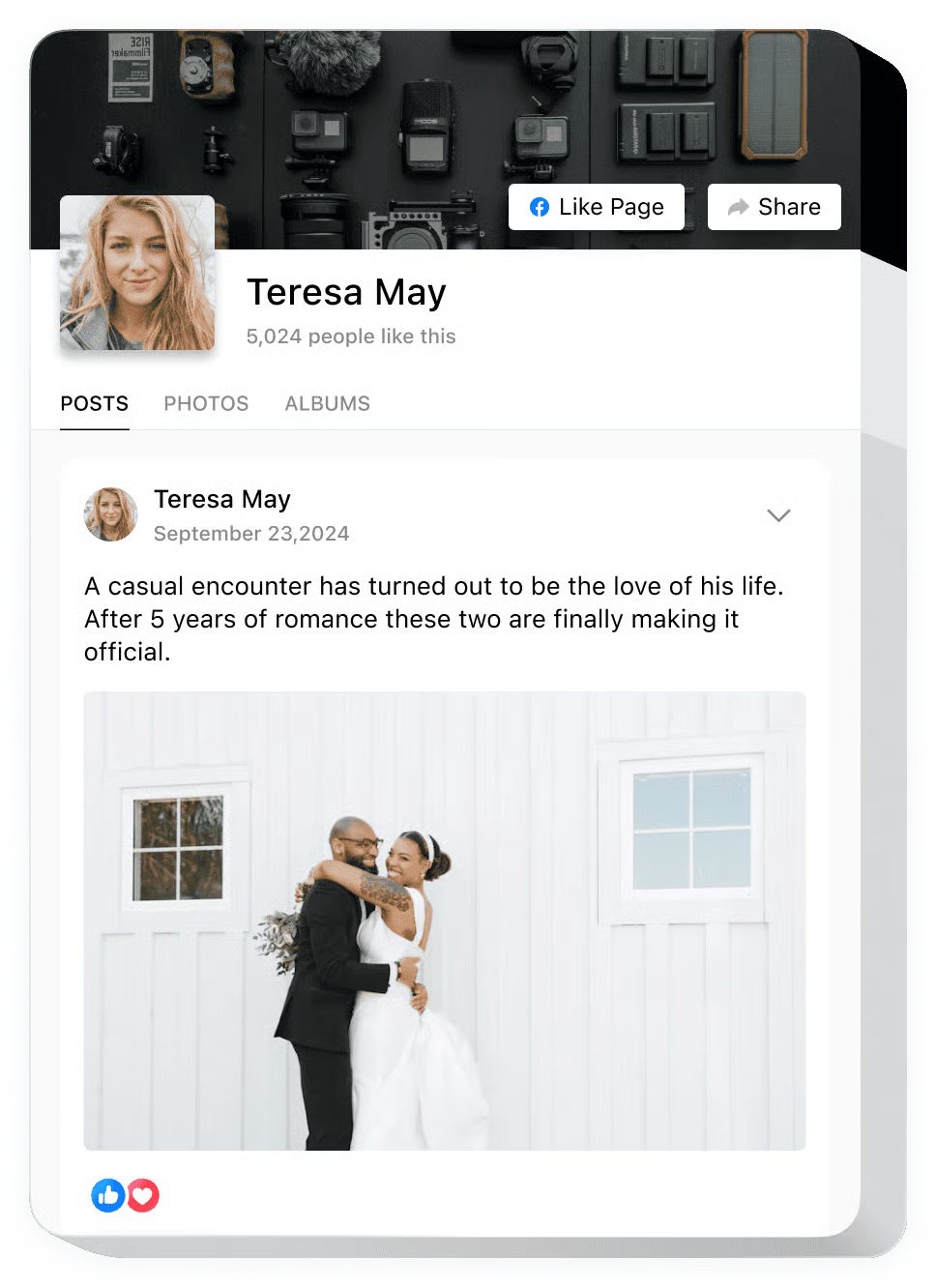Facebook Feed Widget Dashboard