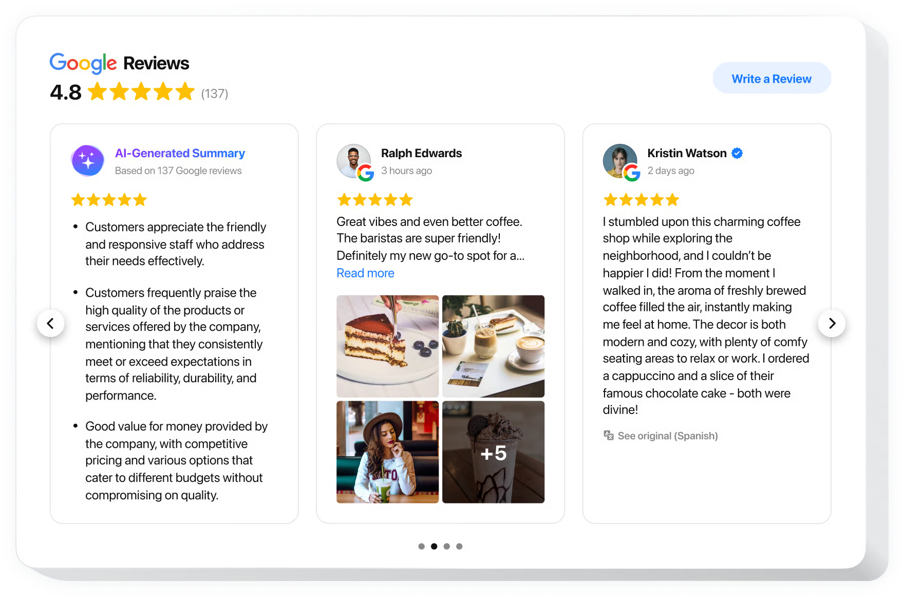 Google Reviews Widget Dashboard