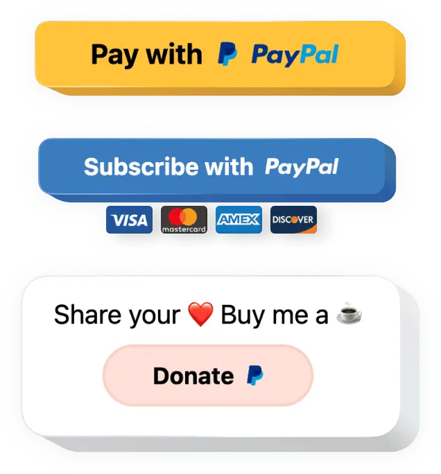 PayPal Button Widget Dashboard