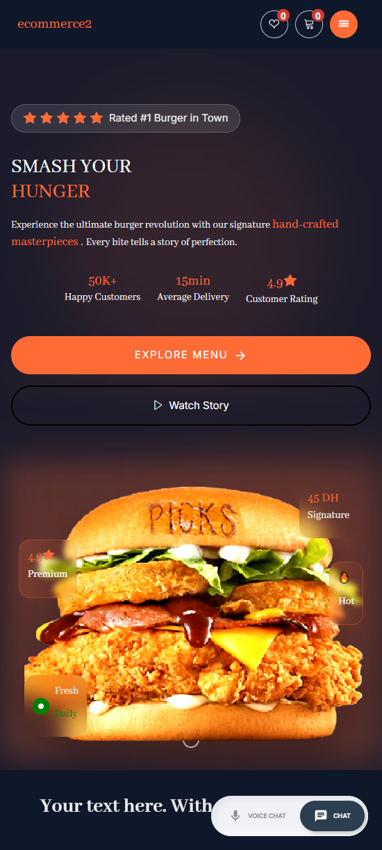 Gourmet Restaurant Mobile App