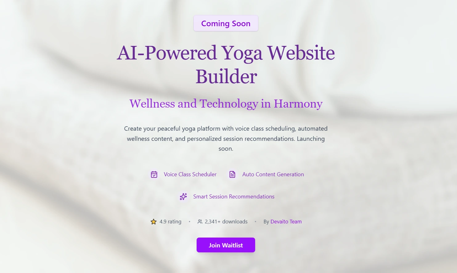 Yoga Website Builder