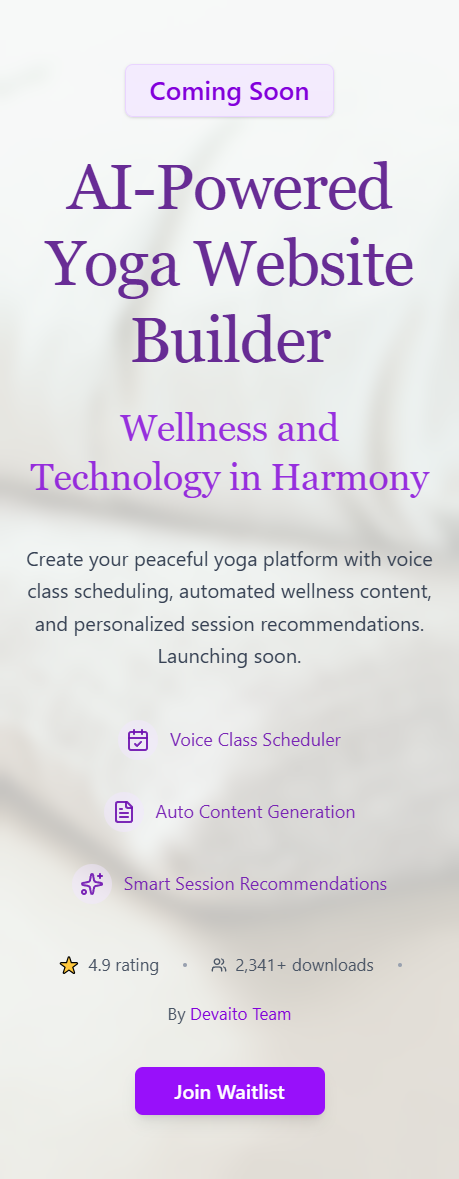 Yoga Mobile App