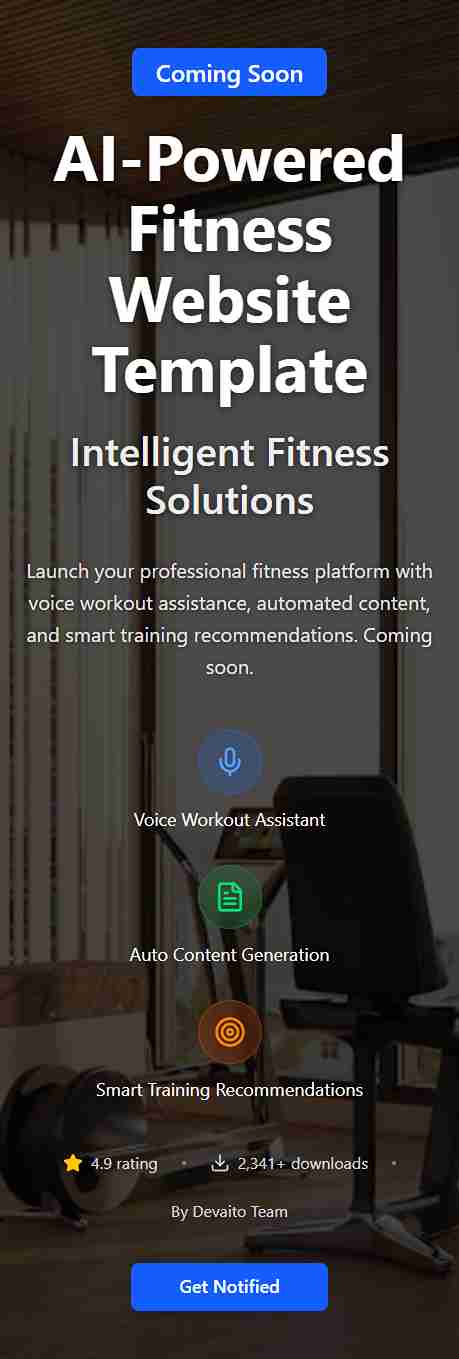 Fitness Mobile App