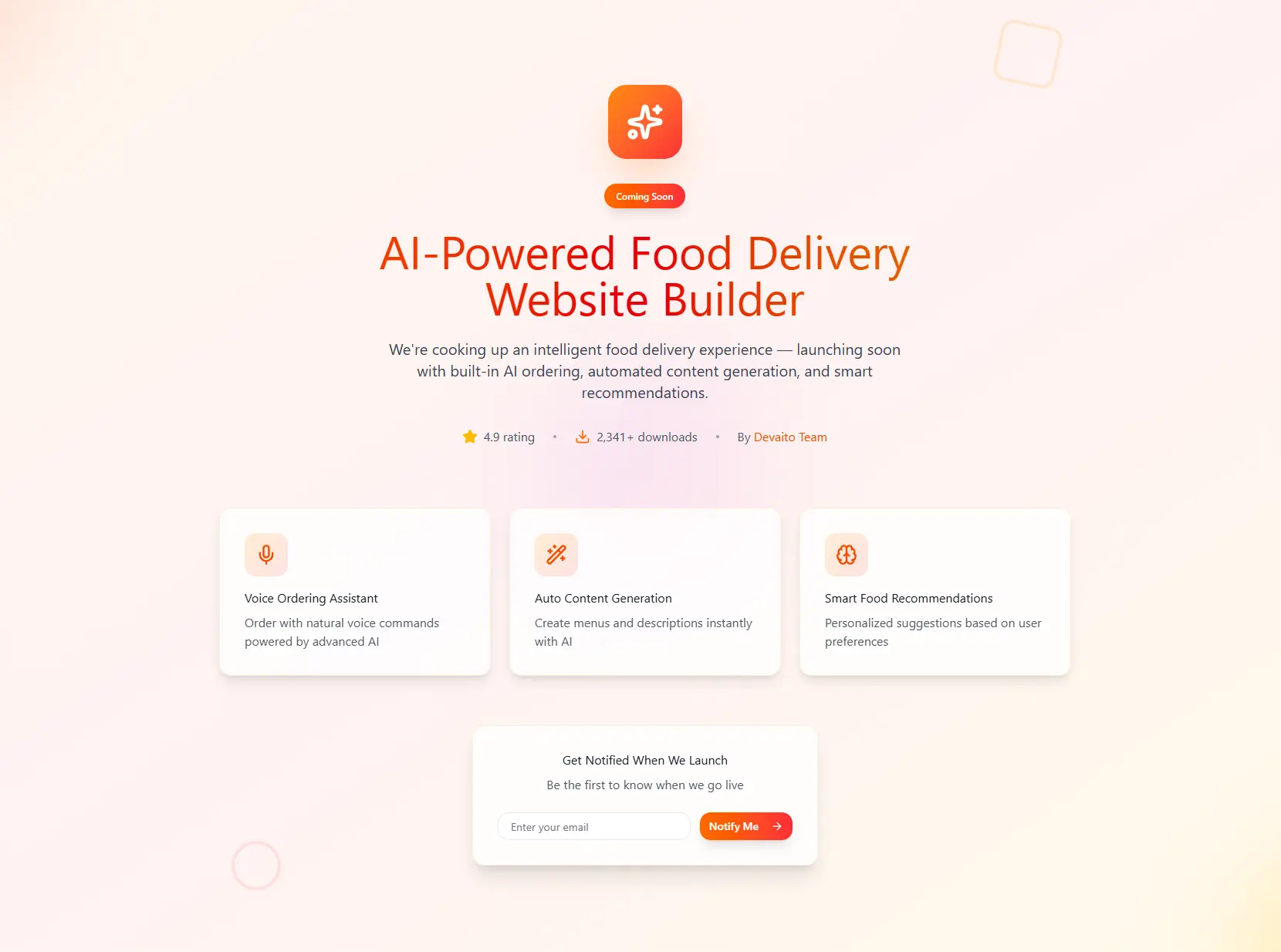 Food Delivery Website Builder