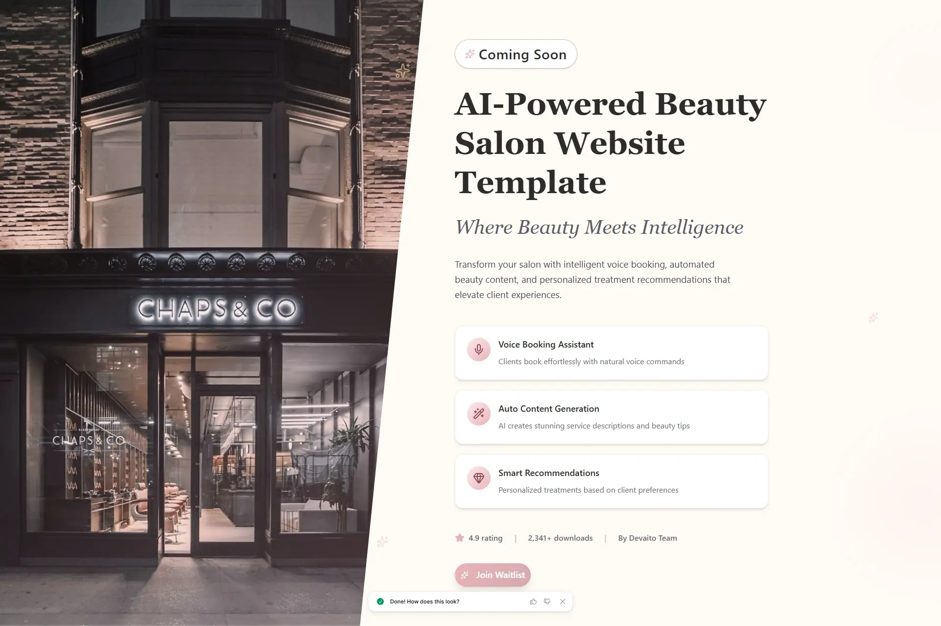 Beauty Salon Website Template