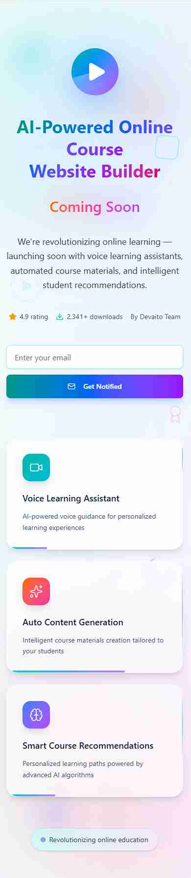 Online Course Mobile App
