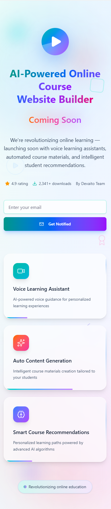 Online Course Mobile App