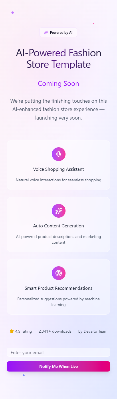 Fashion Store Mobile App