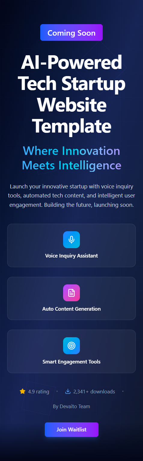 Tech Startup Mobile App