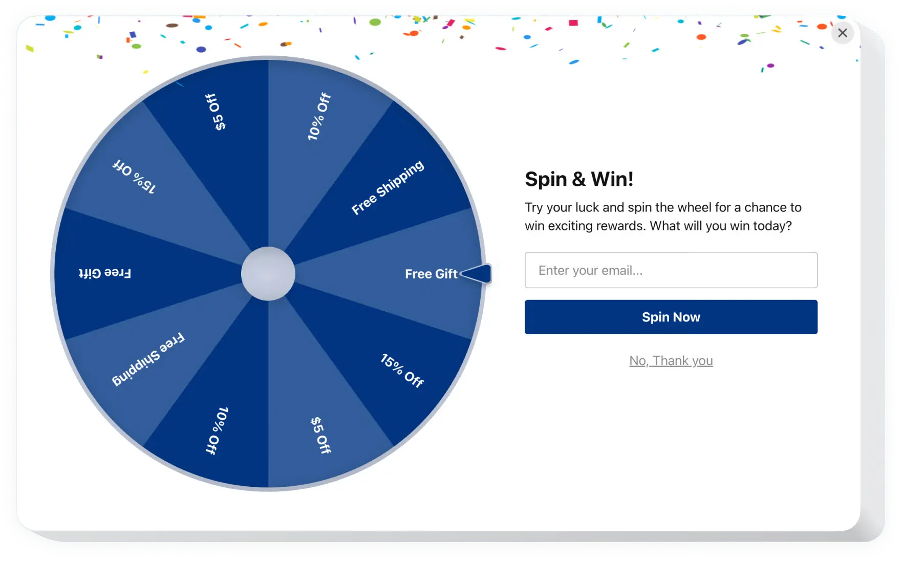 Spinning Wheel Widget Dashboard