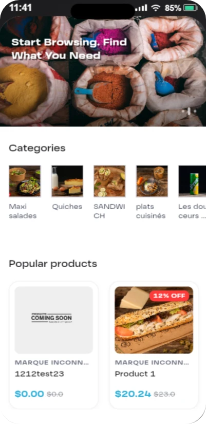 Appli mobile boutique mode premium
