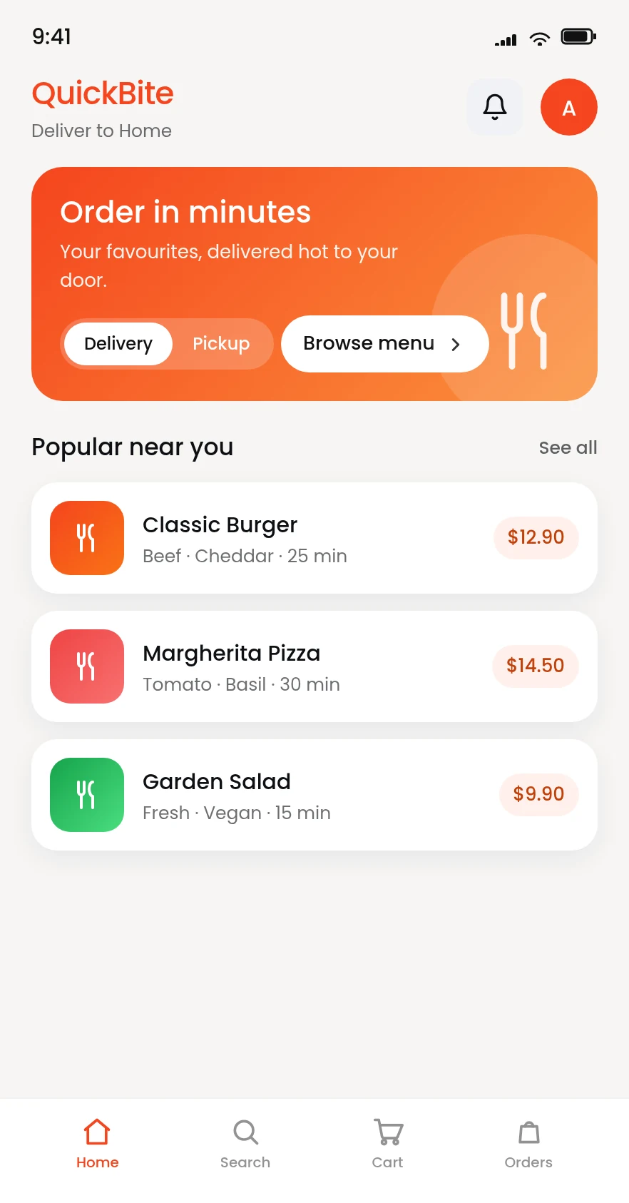 Aplikasi mobile layanan antar makanan
