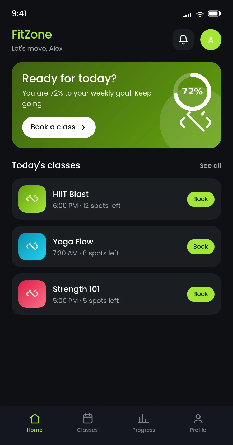 Aplikasi mobile Gym dan kebugaran