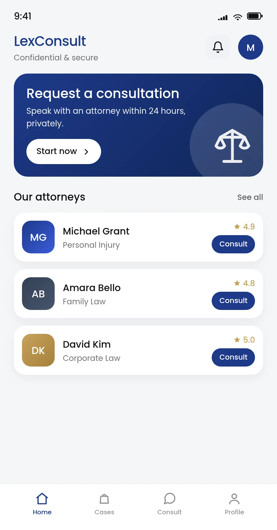 Aplikasi Mobile Klien Kantor Hukum