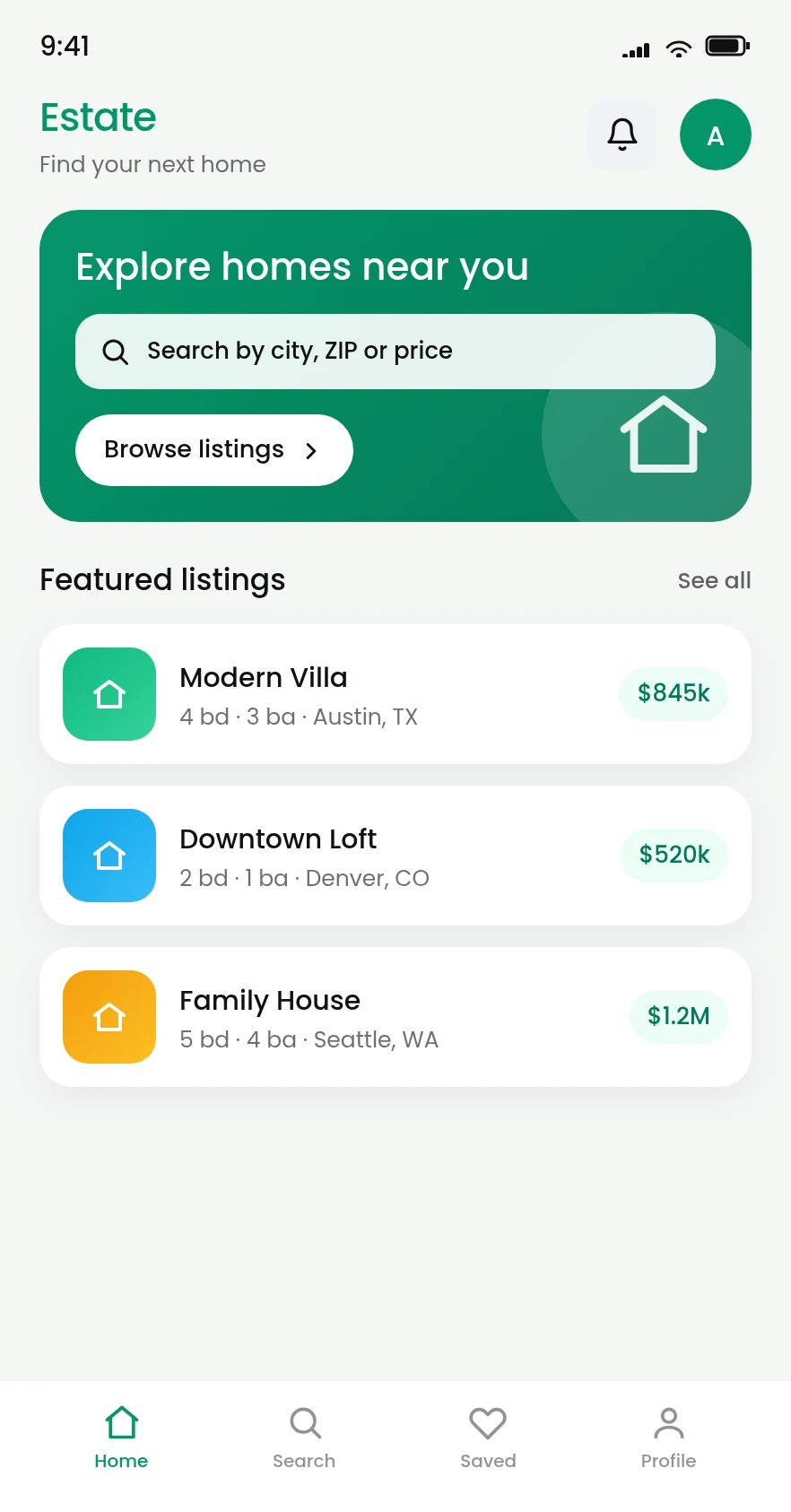 Aplikasi mobile properti real estate