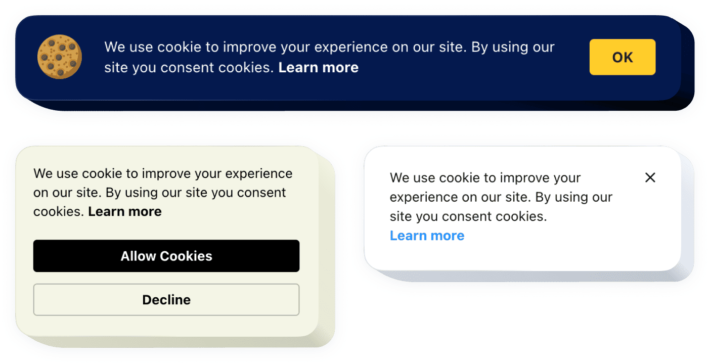 Dashboard Widget Persetujuan Cookie