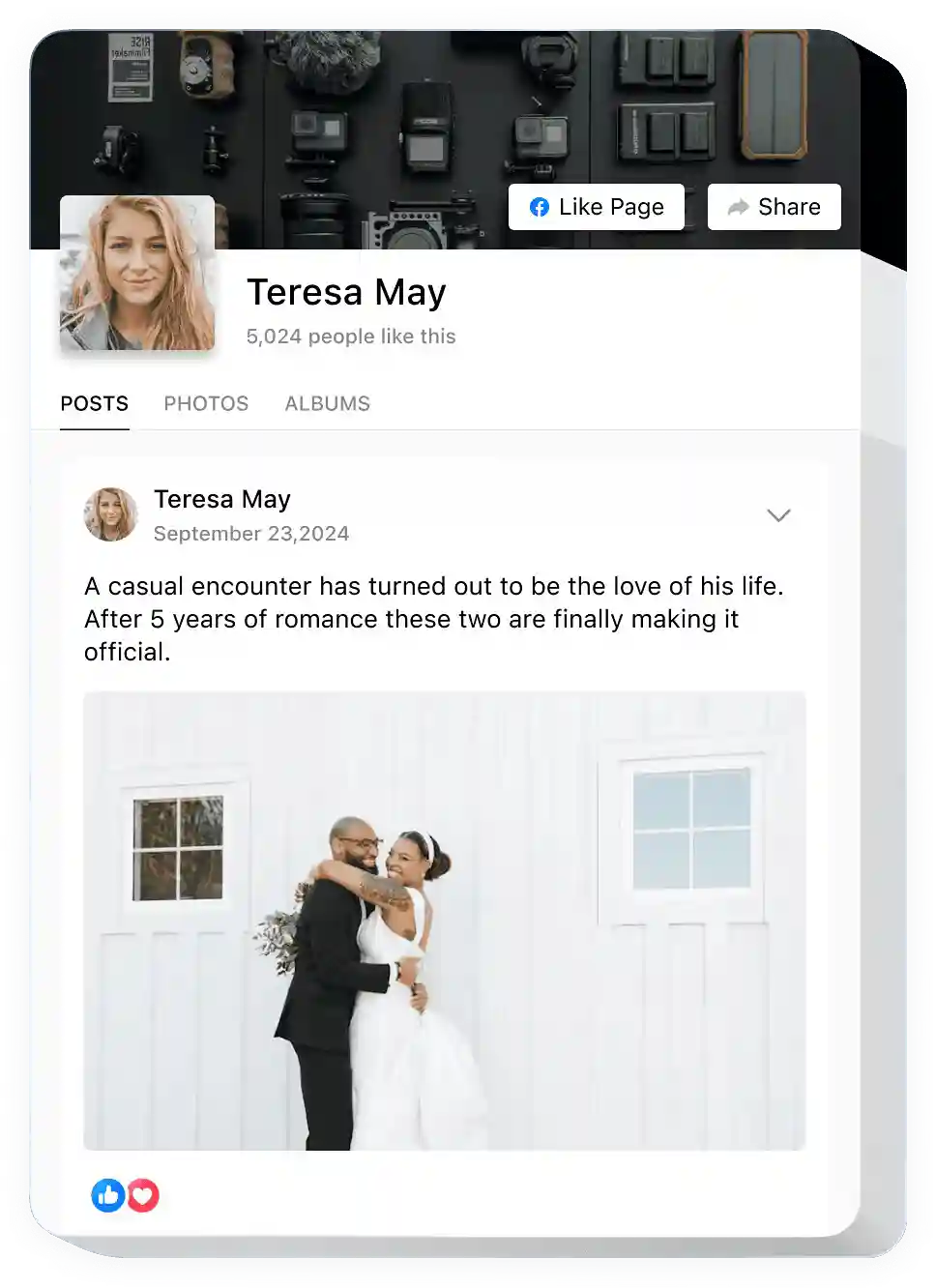 Dashboard Widget Facebook Feed