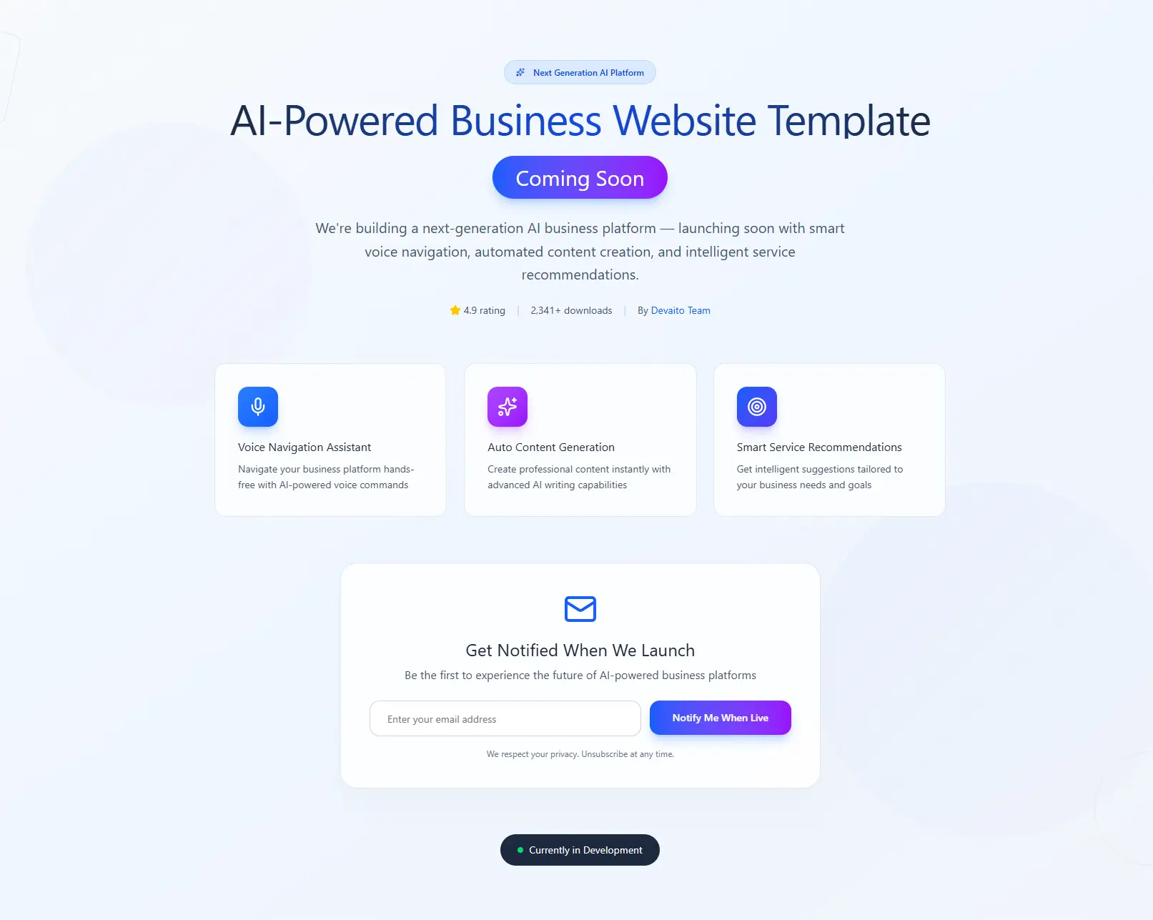 Template Website Bisnis