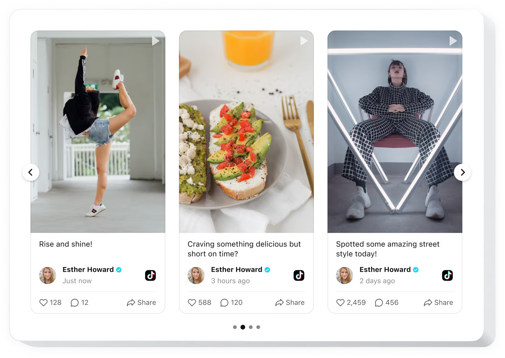 Dashboard Widget Feed TikTok
