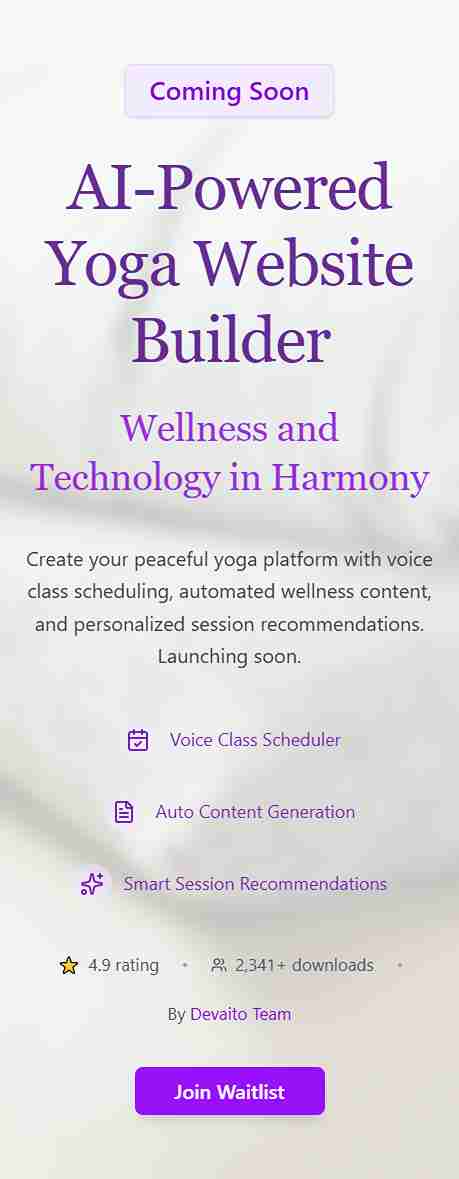 App Móvel de Yoga