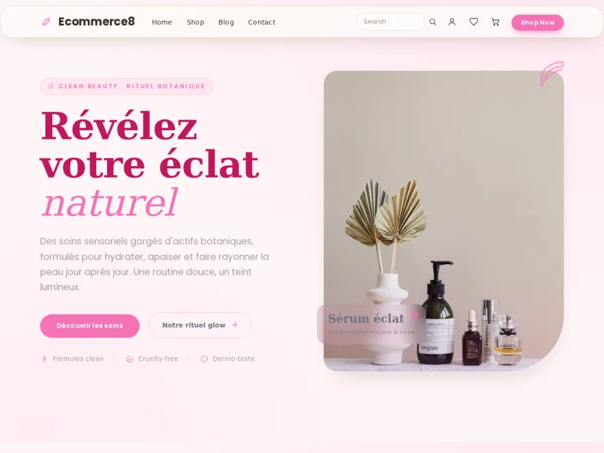 Beauty website built with Devaito